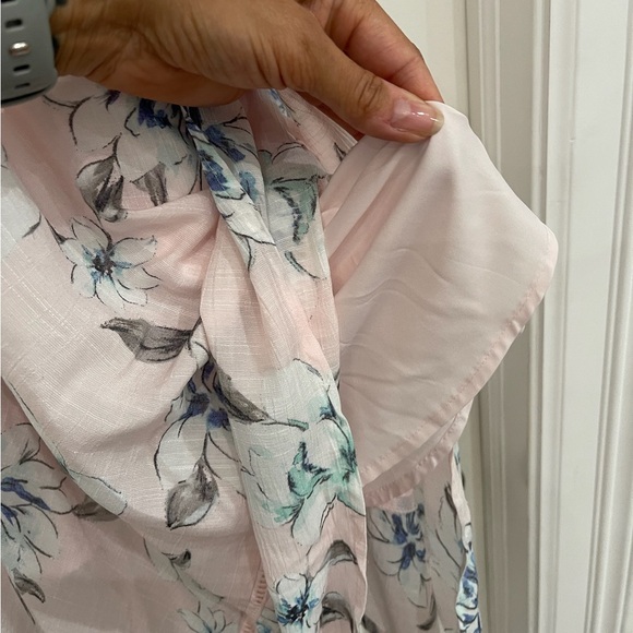 Candies Light Pink Floral Handkerchief Midi Dress - Picture 8 of 15